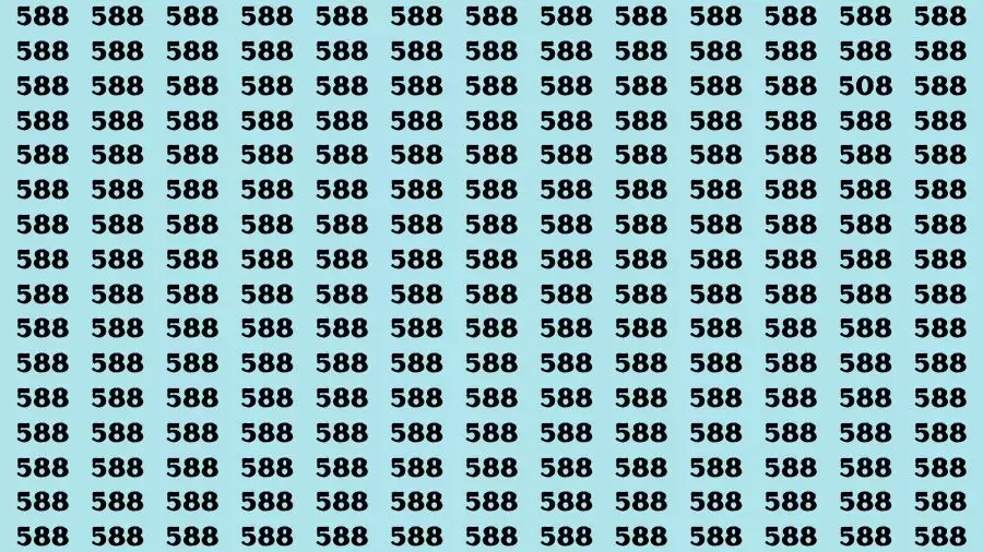 Optical Illusion Brain Challenge: If you have 50/50 Vision Find the number 508 in 12 Secs