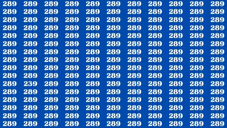 Brain Test: If you have Eagle Eyes Find the Number 239 in 15 Secs