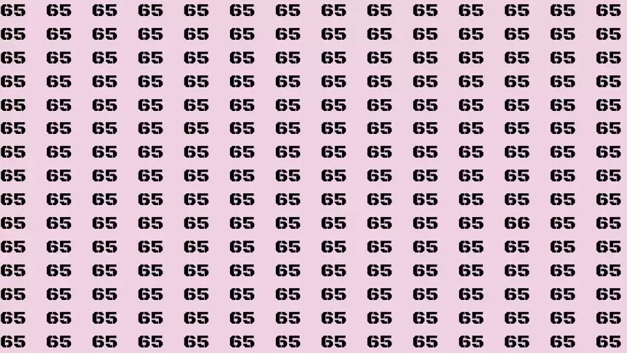 Observation Skill Test: If you have Sharp Eyes Find the Number 66 in 15 Secs