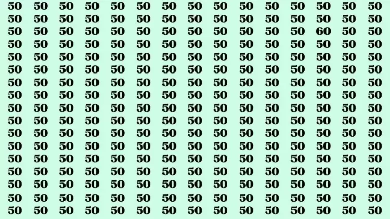 Optical Illusion Brain Test: If you have Eagle Eyes Find the Number 60 among 50 in 15 Secs