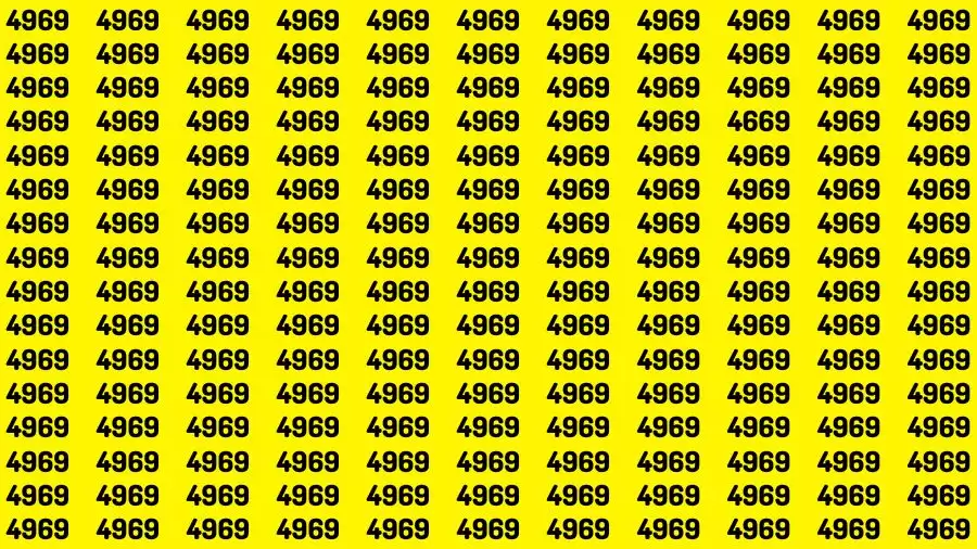 Optical Illusion Brain Challenge: If you have Hawk Eyes Find the Number 4669 among 4696 in 15 Secs