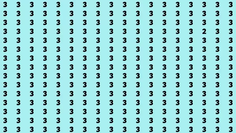 Optical Illusion Brain Test: If you have Eagle Eyes Find the Number 2 in 15 Secs