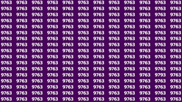 Optical Illusion Brain Challenge: If you have Hawk Eyes Find the Number 9793 in 15 Secs