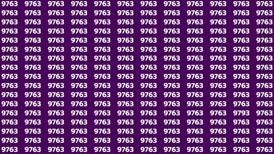 Optical Illusion Brain Challenge: If you have Hawk Eyes Find the Number 9793 in 15 Secs