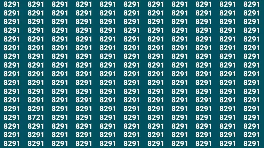 Optical Illusion Brain Test: If you have Sharp Eyes Find the number 8721 in 20 Secs