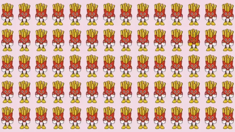 Optical Illusion Challenge: If you have Eagle Eyes find the Odd French Fries in 15 Seconds