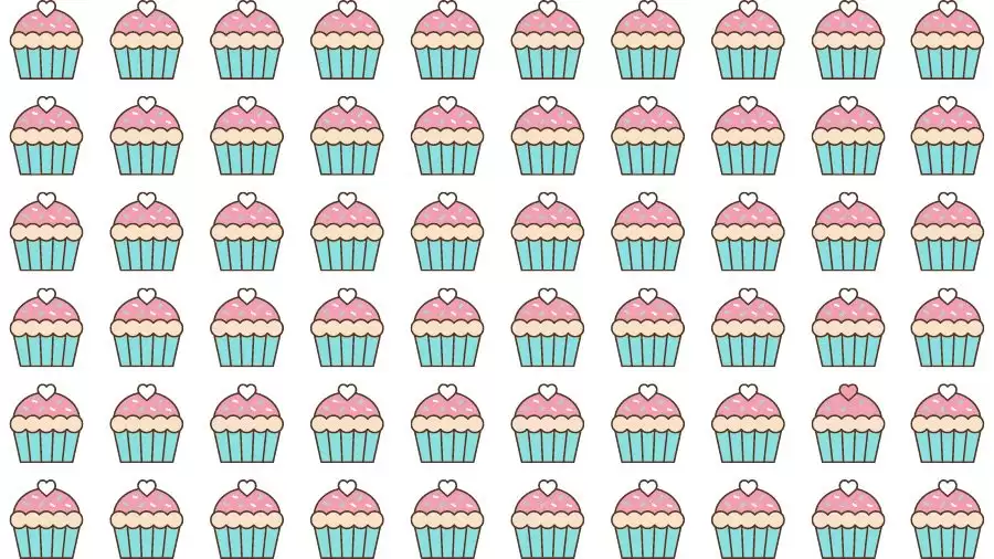 Optical Illusion Brain Test: If you have Eagle Eyes find the Odd Cupcake in 8 Seconds