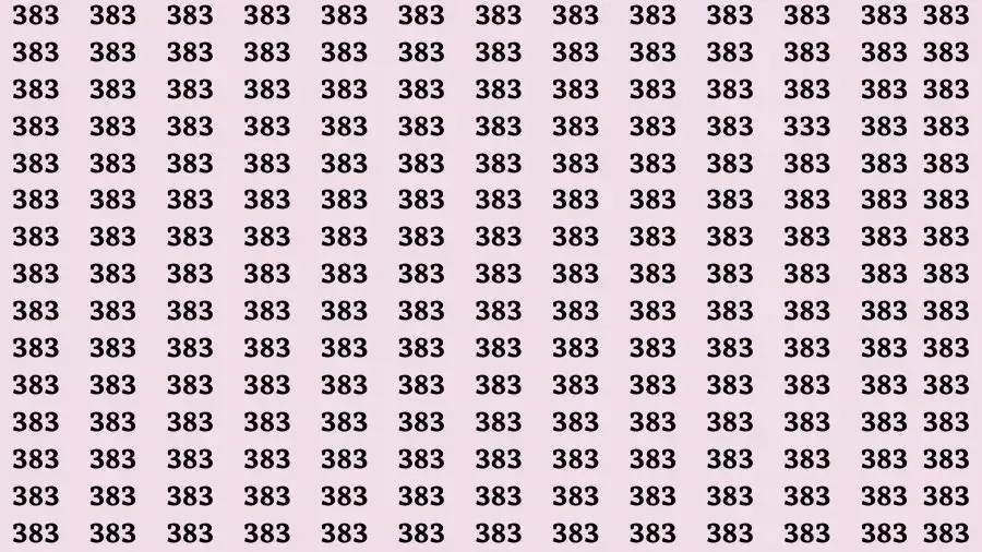 Observation Skill Test: If you have Sharp Eyes Find the Number 333 in 15 Secs