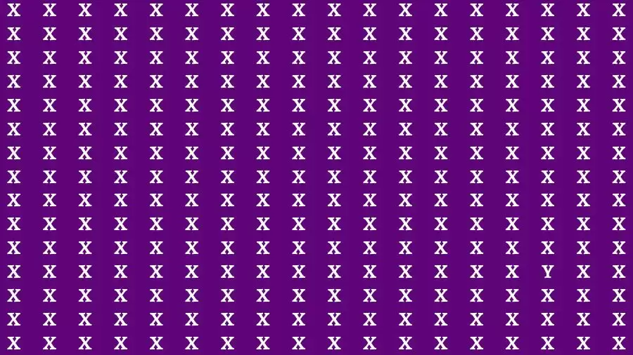 Optical Illusion Brain Test: If you have Eagle Eyes Find the Letter Y among X in 15 Secs