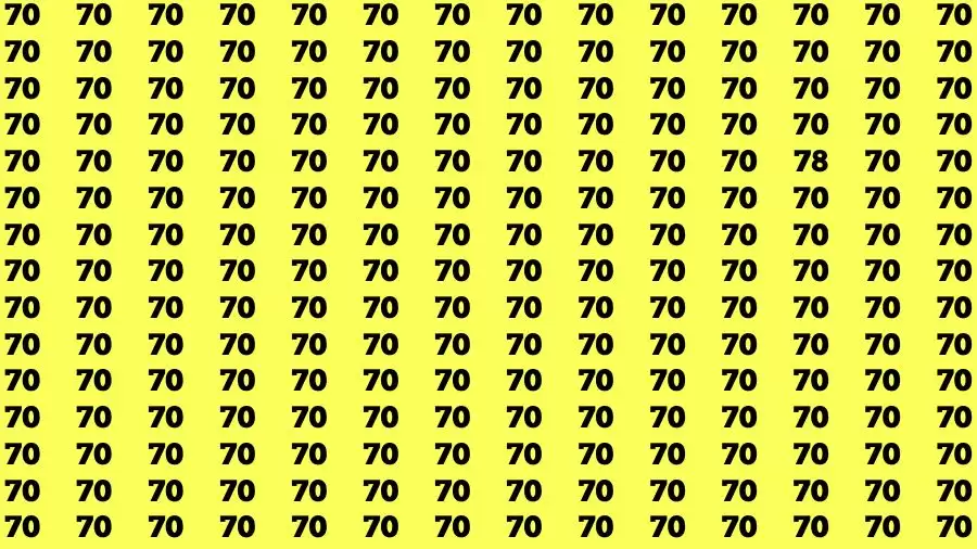 Observation Brain Challenge: If you have Eagle Eyes Find the number 78 in 12 Secs