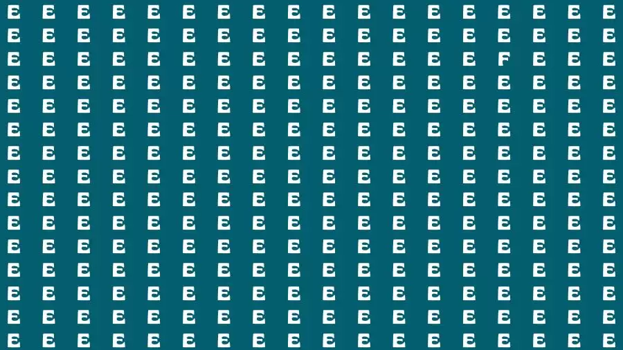 Optical Illusion Brain Test: If you have Sharp Eyes Find the Letter F in 20 Secs