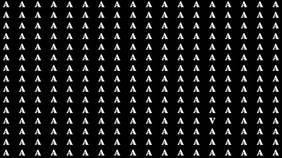 Observation Skill Test: If you have Sharp Eyes Find the Letter V in 15 Secs