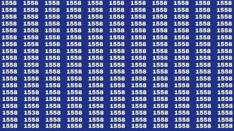 Observation Skill Test: If you have Sharp Eyes Find the Number 1538 in 15 Secs