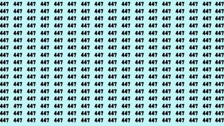 Optical Illusion Brain Challenge: If you have Hawk Eyes Find the Number 477 in 15 Secs