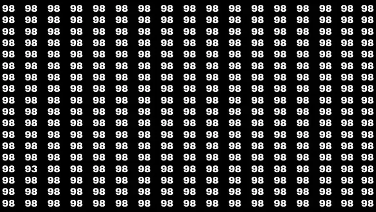 Optical Illusion Brain Test: If you have Sharp Eyes Find the number 93 in 20 Secs