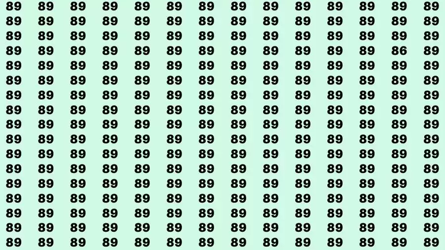 Optical Illusion Brain Challenge: If you have Hawk Eyes Find the Number 86 among 89 in 15 Secs