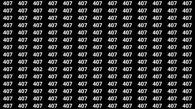 Optical Illusion Brain Test: If you have Eagle Eyes Find the Number 402 in 15 Secs