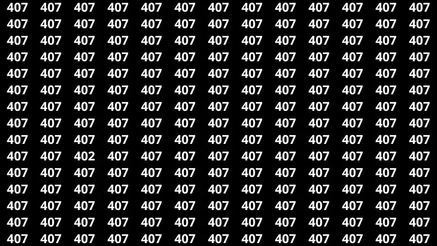 Optical Illusion Brain Test: If you have Eagle Eyes Find the Number 402 in 15 Secs