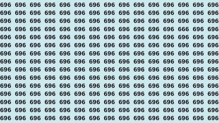 Optical Illusion Brain Test: If you have Sharp Eyes Find the number 666 in 20 Secs