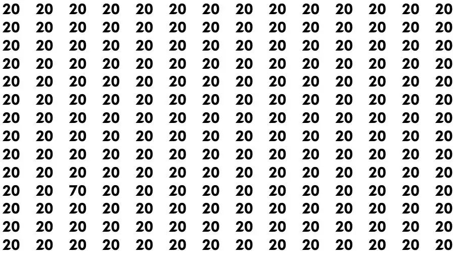 Test Visual Acuity: If you have Hawk Eyes Find the Number 70 in 15 Secs