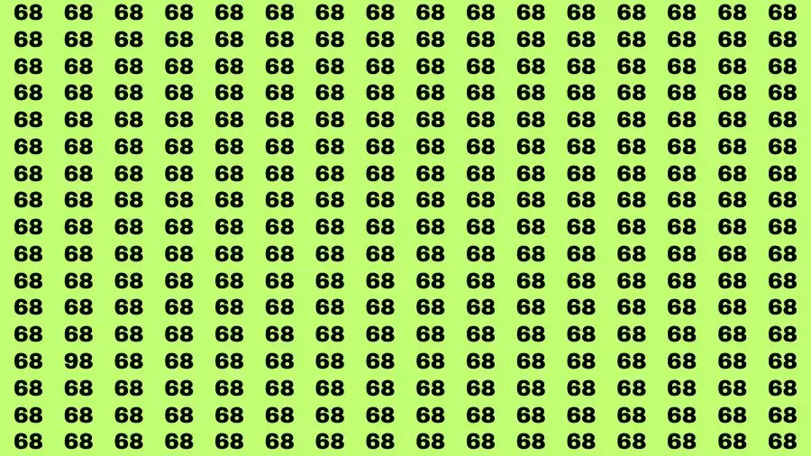 Observation Brain Challenge: If you have Eagle Eyes Find the number 98 in 12 Secs