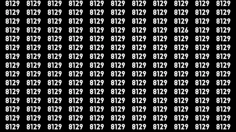 Test Visual Acuity: If you have Hawk Eyes Find the Number 8126 in 15 Secs