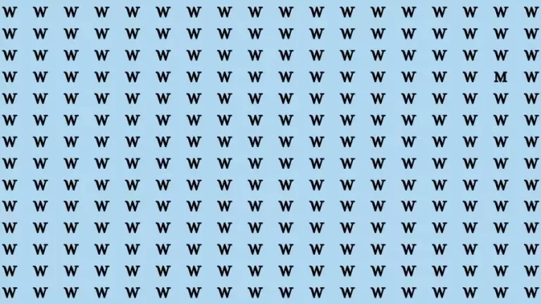 Optical Illusion Brain Challenge: If you have 50/50 Vision Find the Letter M in 12 Secs