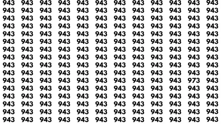 Test Visual Acuity: If you have Hawk Eyes Find the Number 973 in 15 Secs