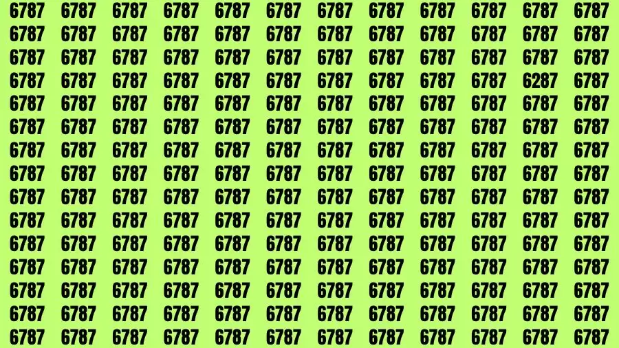 Observation Brain Test: If you have 50/50 Vision Find the Number 6287 among 6787 in 15 Secs