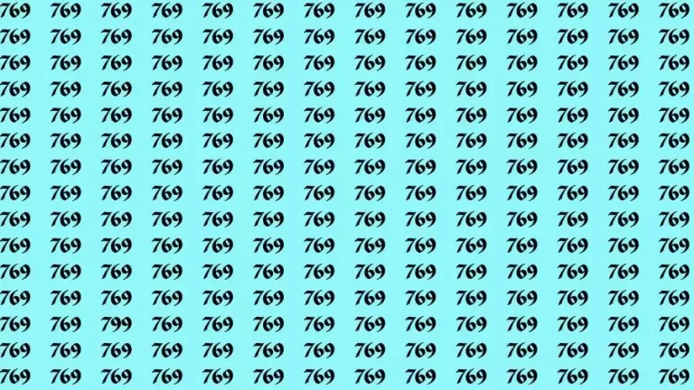 Optical Illusion Brain Test: If you have Sharp Eyes Find the number 799 in 20 Secs