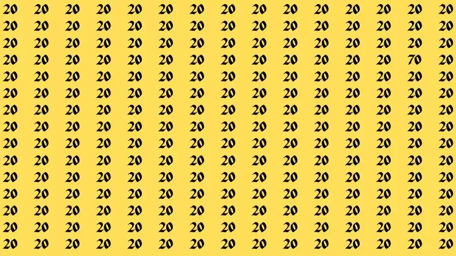 Optical Illusion Brain Challenge: If you have 50/50 Vision Find the number 70 in 12 Secs