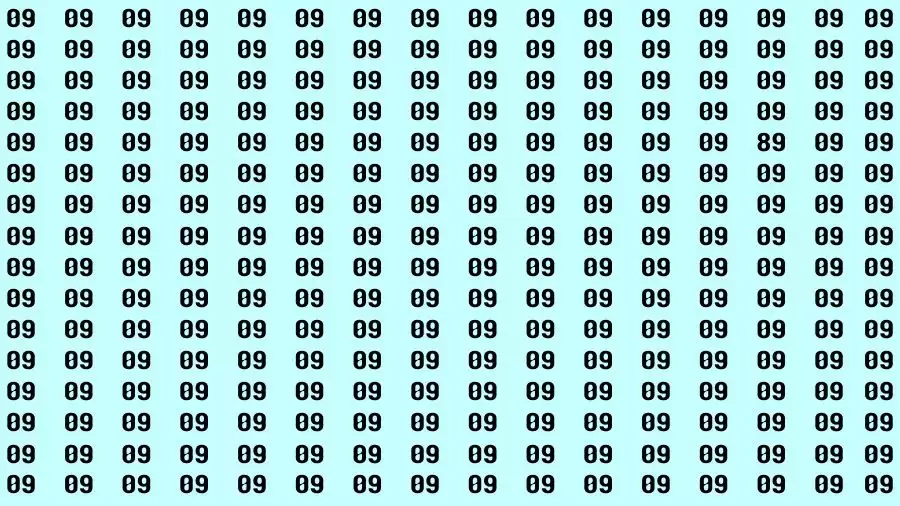 Observation Brain Challenge: If you have Hawk Eyes Find the Number 89 among 09 in 15 Secs