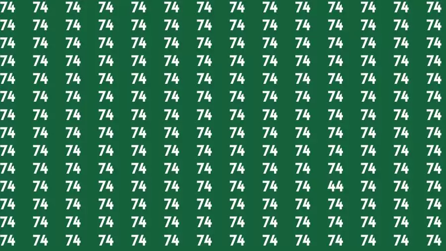 Brain Test: If you have Eagle Eyes Find the Number 44 among 74 in 15 Secs