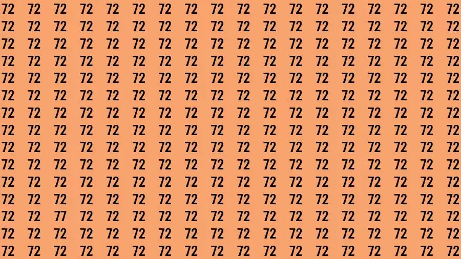 Optical Illusion Brain Test: If you have Sharp Eyes Find the number 77 in 20 Secs