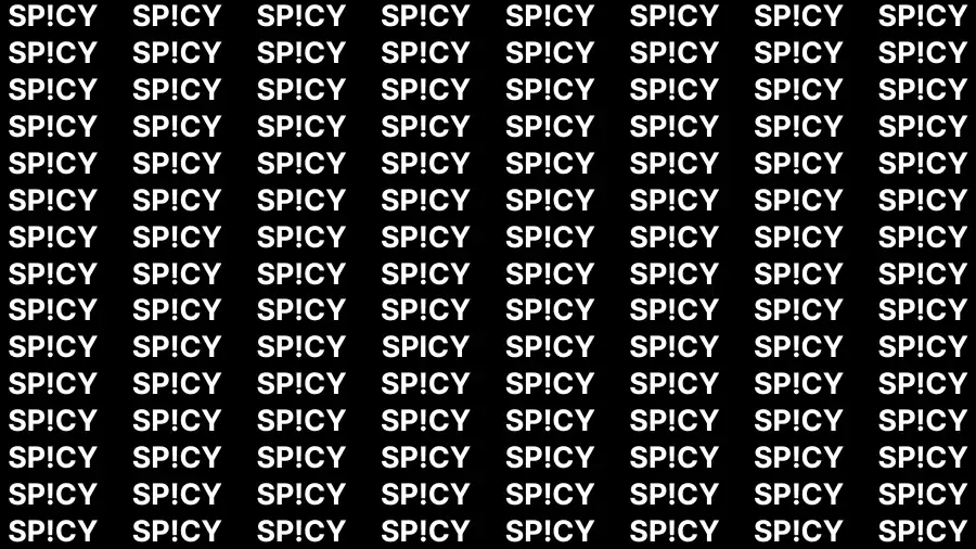 Observation Brain Test: If you have Sharp Eyes Find the word Spicy in 20 Secs