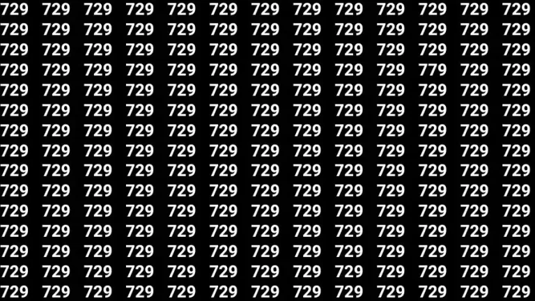 Observation Find it Out: If you have Laser Sharp Eyes Find the number 779 among 729 in 20 Secs