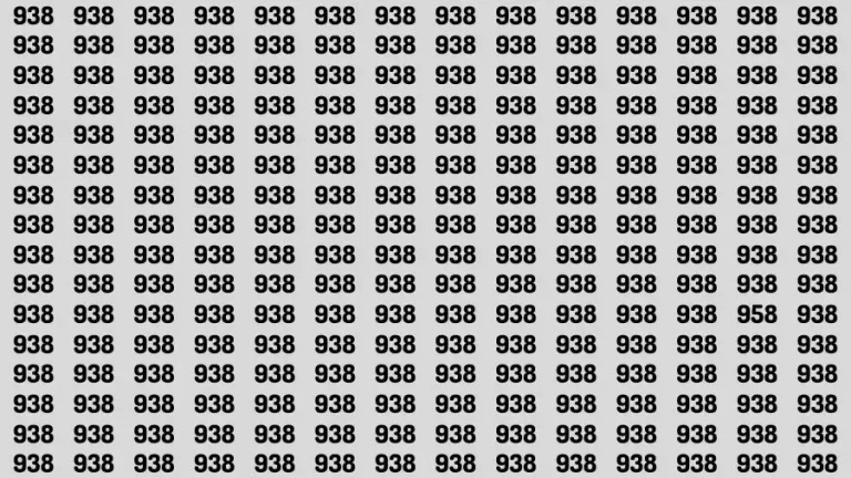 Optical Illusion Brain Challenge: If you have Hawk Eyes Find the Number 958 in 15 Secs