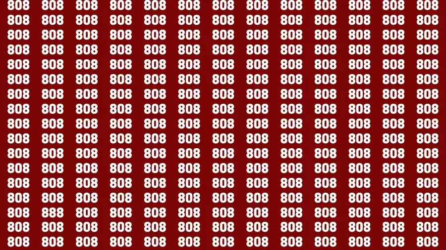 Optical Illusion Brain Test: If you have Sharp Eyes Find the number 888 in 20 Secs