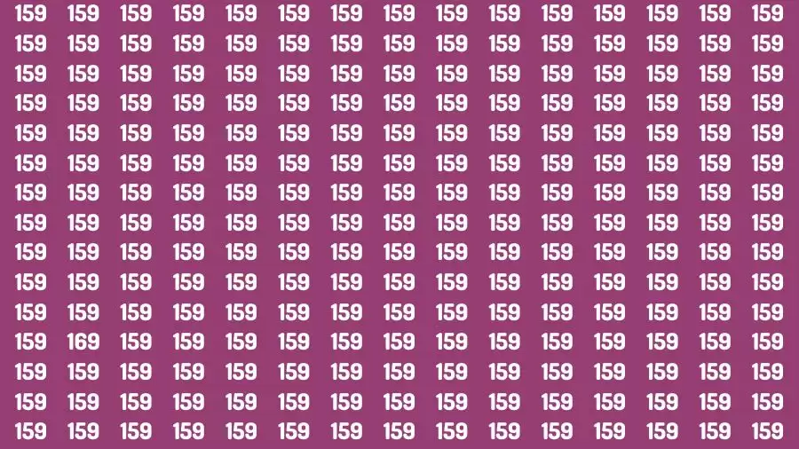 Brain Test: If you have Sharp Eyes Find the Number 169 in 20 Secs