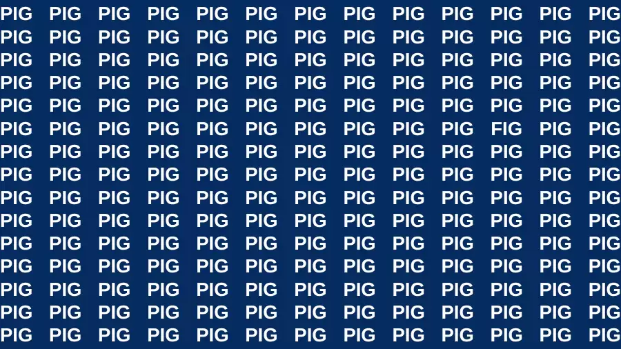 Brain Test: If you have Hawk Eyes Find the Word Fig in 15 Secs