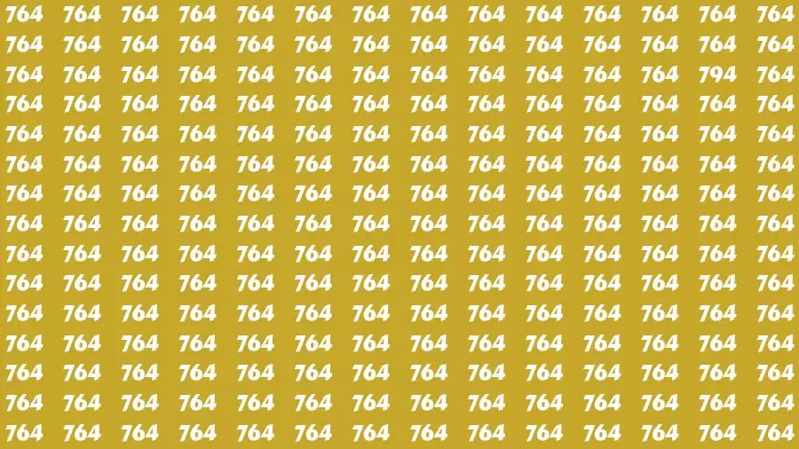 Brain Test: If you have Eagle Eyes Find the Number 794 among 764 in 15 Secs