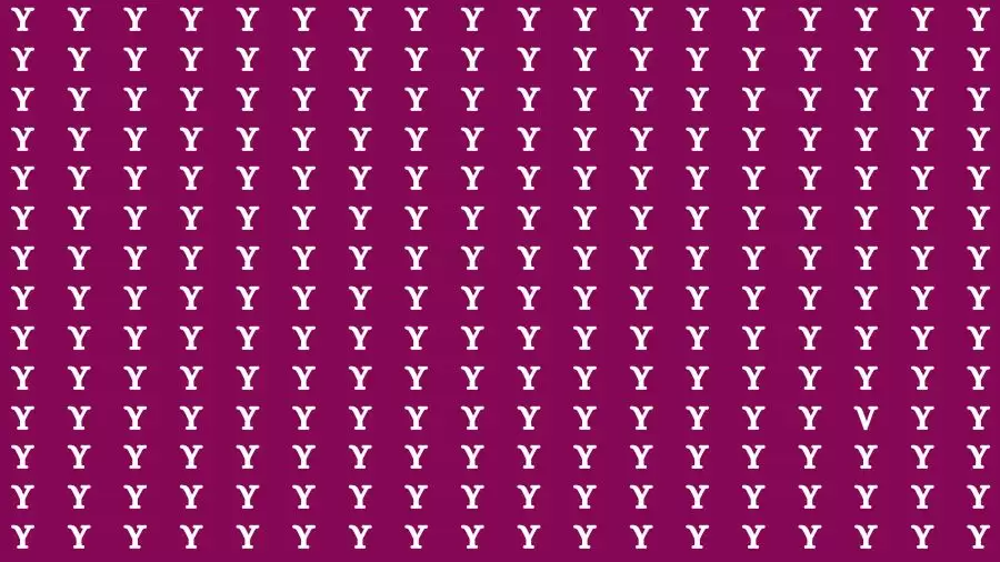 Optical Illusion Brain Challenge: If you have 50/50 Vision Find the Letter V in 12 Secs