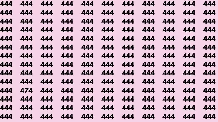 Optical Illusion Brain Test: If you have Sharp Eyes Find the number 474 in 20 Secs