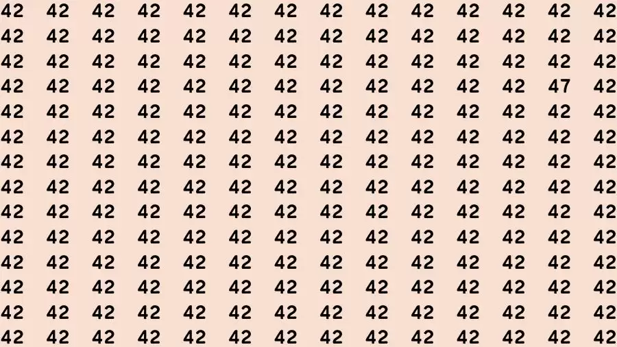 Optical Illusion Brain Challenge: If you have Hawk Eyes Find the Number 47 in 15 Secs