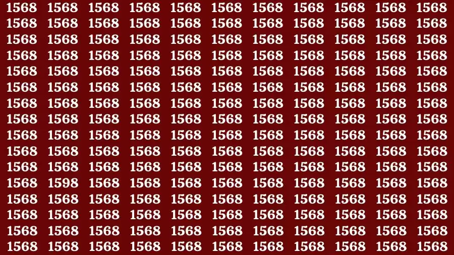 Observation Brain Test: If you have 50/50 Vision Find the Number 1598 among 1737 in 15 Secs