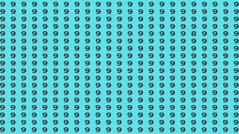 Optical Illusion Brain Challenge: If you have Hawk Eyes Find the Number 8 among 9 in 15 Secs