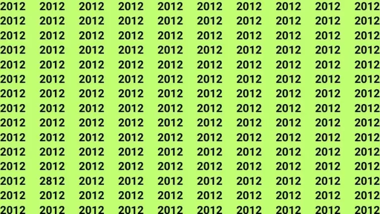 Observation Brain Challenge: If you have Eagle Eyes Find the number 2812 among 1081 in 12 Secs