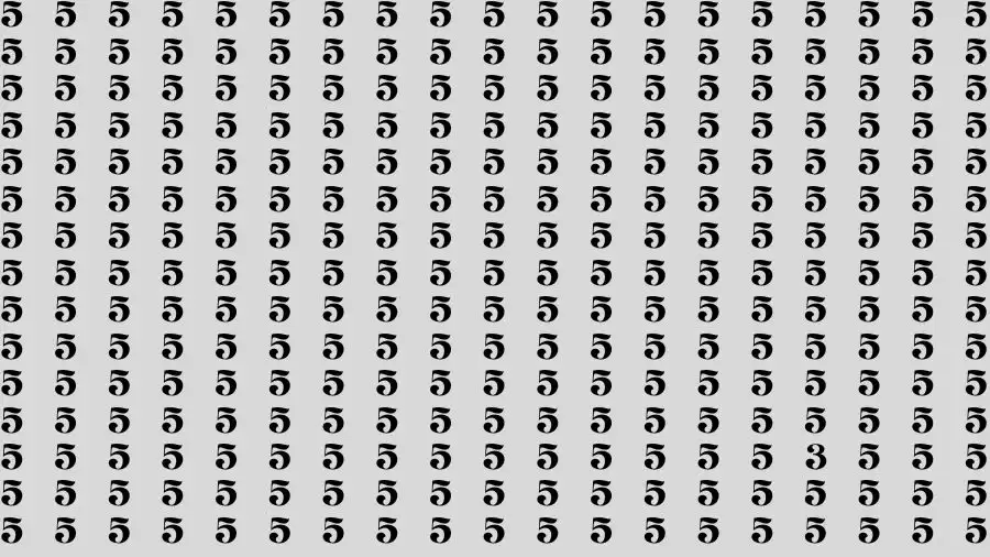 Optical Illusion Brain Test: If you have Sharp Eyes Find the number 3 in 20 Secs