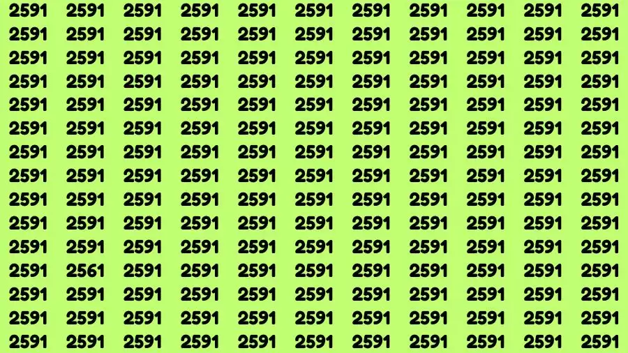 Observation Brain Test: If you have 50/50 Vision Find the Number 2561 among 2591 in 15 Secs