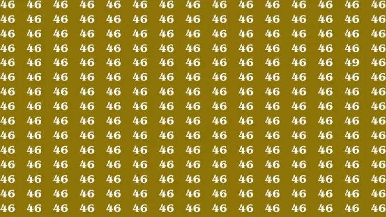 Optical Illusion Brain Test: If you have Eagle Eyes Find the Number 49 in 15 Secs